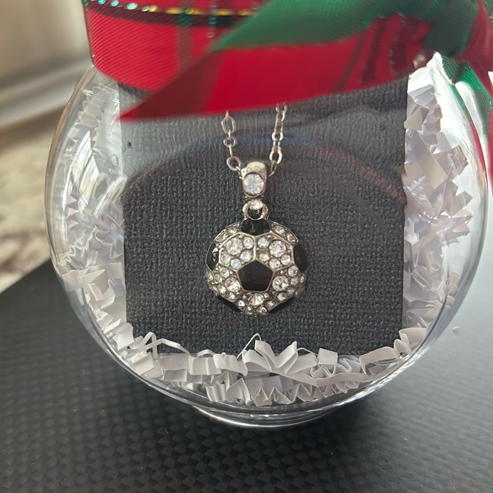 Soccer Necklace for Youth or Teen New, Gift Wrapped 18” Chain